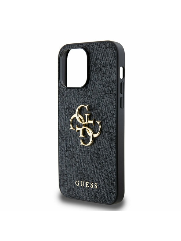 Guess Guess PU 4G Metal Logo Hátsó Tok iPhone 14 Pro Max-hoz Grey