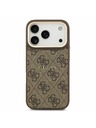 Guess Guess PU Leather 4G Gold Frame MagSafe Hátsó Tok iPhone 17 Pro-hoz Brown