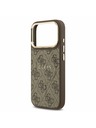 Guess Guess PU Leather 4G Gold Frame MagSafe Hátsó Tok iPhone 17 Pro-hoz Brown