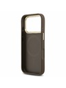 Guess Guess PU Leather 4G Gold Frame MagSafe Hátsó Tok iPhone 17 Pro-hoz Brown