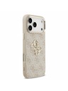 Guess Guess PU Leather 4G Metal Logo Gold Frame Hátsó Tok iPhone 17 Pro Max-hoz Pink