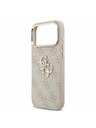 Guess Guess PU Leather 4G Metal Logo Gold Frame Hátsó Tok iPhone 17 Pro Max-hoz Pink
