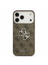 Guess Guess PU 4G Metal Logo Hátsó Tok iPhone 17 Pro Max-hoz Silver Brown