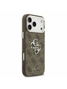 Guess Guess PU 4G Metal Logo Hátsó Tok iPhone 17 Pro Max-hoz Silver Brown