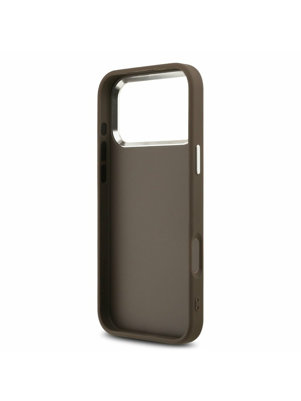 Guess Guess PU 4G Metal Logo Hátsó Tok iPhone 17 Pro Max-hoz Silver Brown