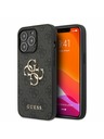 Guess PU 4G Metal Logo Zadní Kryt pro iPhone 13 Pro Grey Telefontok