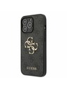 Guess PU 4G Metal Logo Zadní Kryt pro iPhone 13 Pro Grey Telefontok