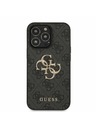 Guess PU 4G Metal Logo Zadní Kryt pro iPhone 13 Pro Grey Telefontok