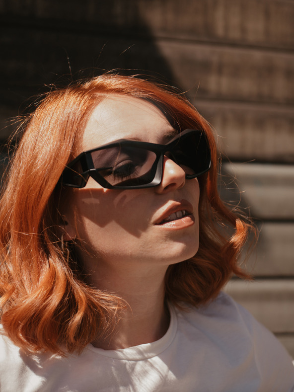 VEYREY VeyRey Unisex futurisztikus Calictor napszemüveg fekete univerzális
