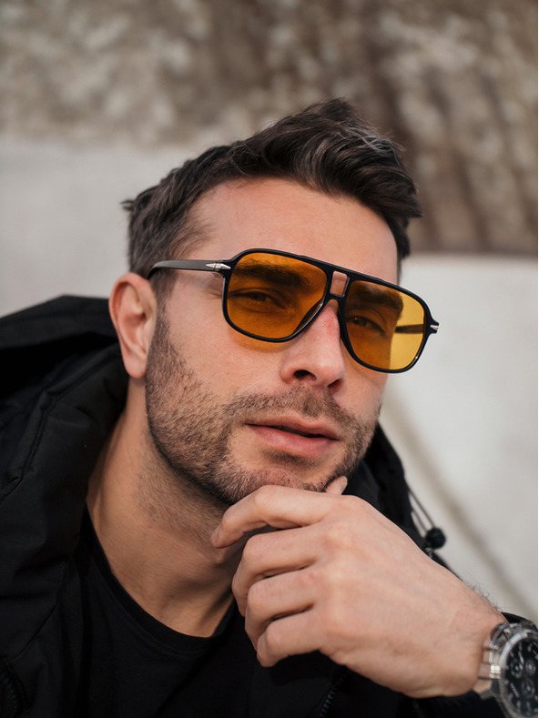 VEYREY VeryRey Ghost Napszemüveg Pilot Narancs