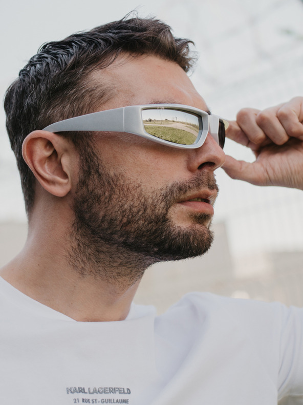 VEYREY Fehér uniszex sport napszemüveg VeyRey Steampunk Istephiel