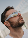 VEYREY Fehér uniszex sport napszemüveg VeyRey Steampunk Istephiel