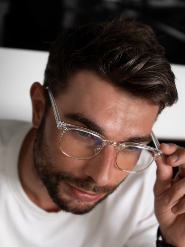 VEYREY VeyRey kék fényt blokkoló szemüveg ovális Sigrid Clear