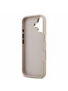 Guess Guess PU Leather 4G Metal Logo Gold Frame Hátlap iPhone 17-hez Pink