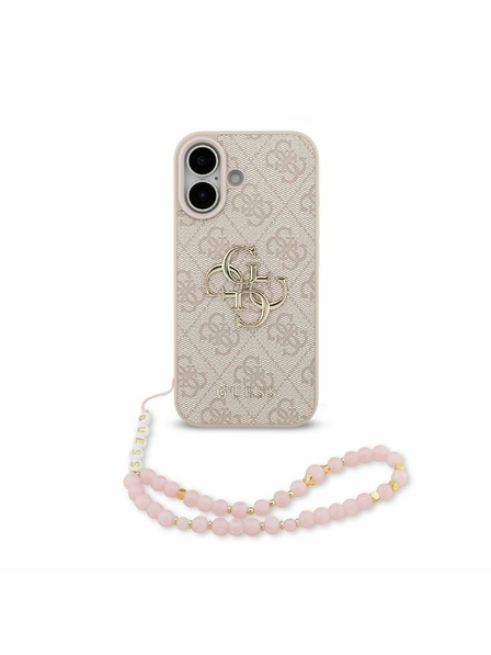 Guess Guess PU 4G Metal Logo Strap Hátlap iPhone 17-hez Pink