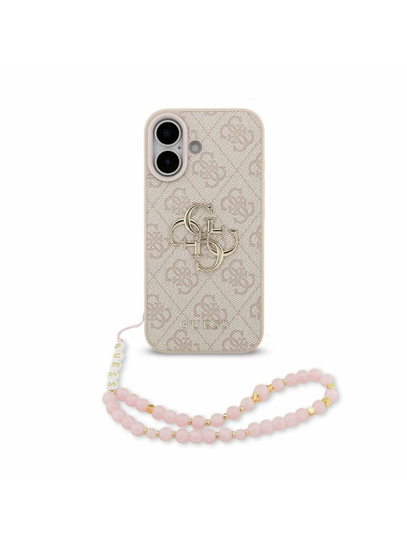 Guess Guess PU 4G Metal Logo Strap Hátlap iPhone 17-hez Pink