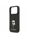 Karl Lagerfeld Karl Lagerfeld Fixed Glitter Metal Ikonik Hátlap iPhone 17 Pro-hoz Black