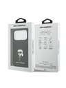 Karl Lagerfeld Karl Lagerfeld Fixed Glitter Metal Ikonik Hátlap iPhone 17 Pro-hoz Black
