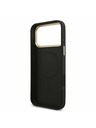 Guess Guess PU Leather 4G Strass Triangle Logo Gold Frame MagSafe Hátlap iPhone 17 Pro Max-hoz Black
