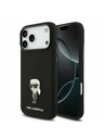 Karl Lagerfeld Karl Lagerfeld Liquid Silicone Metal Ikonik Hátlap iPhone 17 Pro Max-hoz Black
