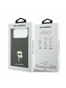 Karl Lagerfeld Karl Lagerfeld Liquid Silicone Metal Ikonik Hátlap iPhone 17 Pro Max-hoz Black