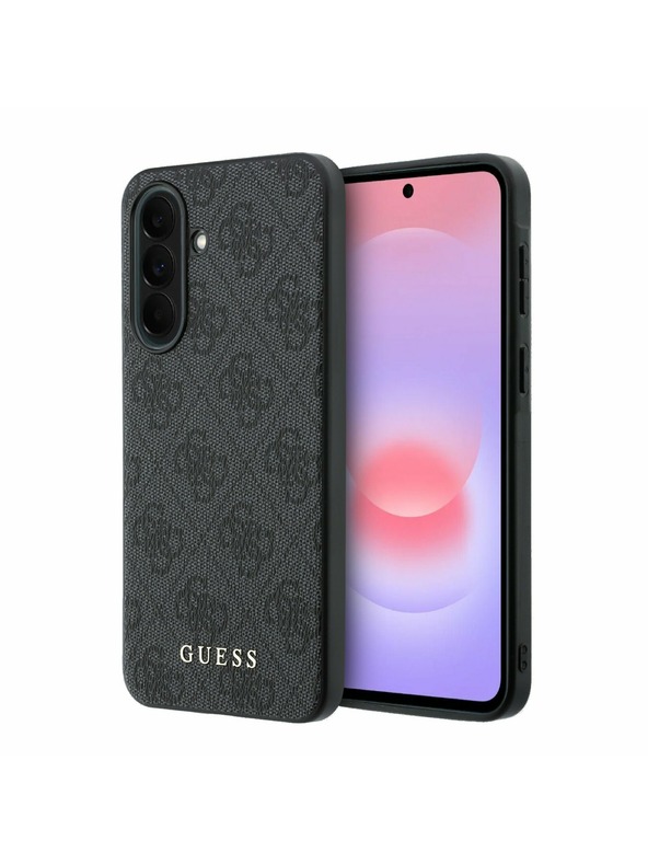 Guess Guess PU 4G Metal Classic Logo Hátsó Tok Samsung Galaxy A37-hez Grey