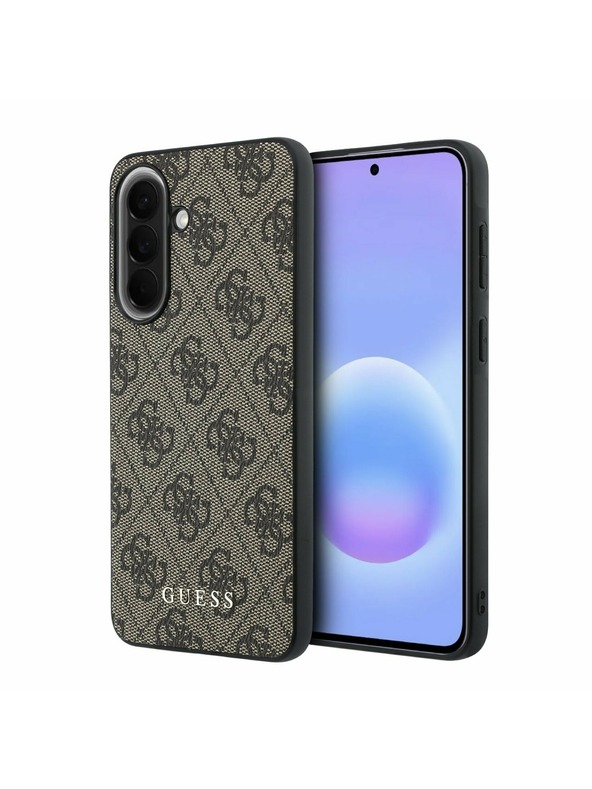 Guess Guess PU 4G Metal Classic Logo Hátsó Tok Samsung Galaxy A57-hez Brown
