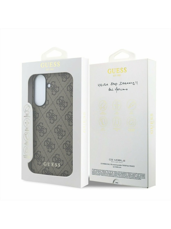 Guess Guess 4G Charm Hátsó Tok Samsung Galaxy A57-hez Brown