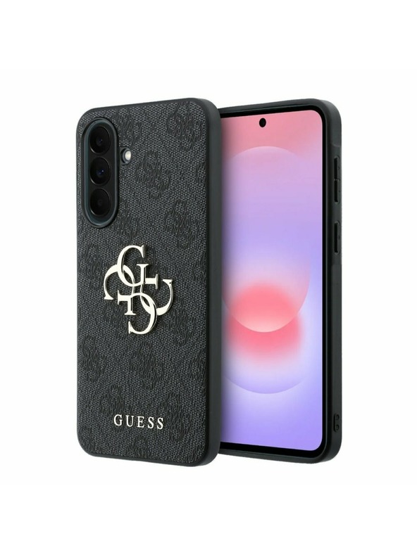 Guess Guess PU 4G Metal Logo Hátsó Tok Samsung Galaxy A37-hez Grey