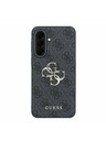 Guess Guess PU 4G Metal Logo Hátsó Tok Samsung Galaxy A37-hez Grey