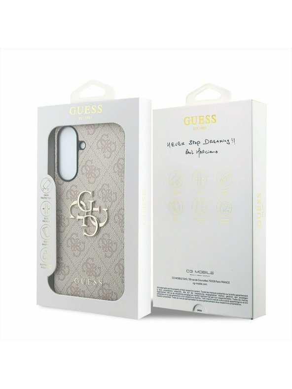 Guess Guess PU 4G Metal Logo Hátsó Tok Samsung Galaxy A37-hez Pink