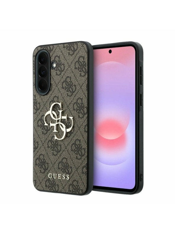 Guess Guess PU 4G Metal Logo Hátsó Tok Samsung Galaxy A37-hez Brown