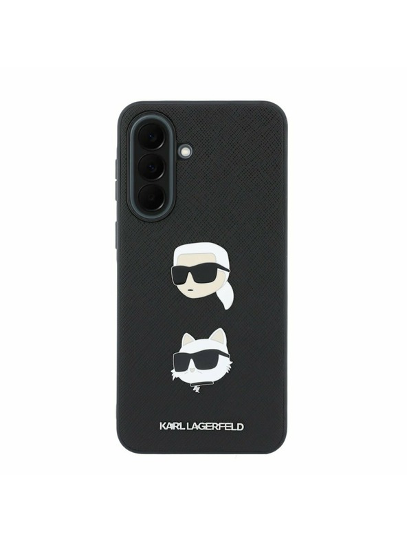 Karl Lagerfeld Karl Lagerfeld Liquid Silicone Metal Karl and Choupette Hátsó Tok Samsung Galaxy A37-hez Black