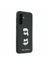 Karl Lagerfeld Karl Lagerfeld Liquid Silicone Metal Karl and Choupette Hátsó Tok Samsung Galaxy A37-hez Black