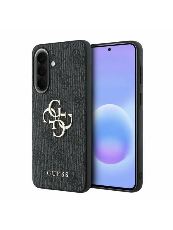 Guess Guess PU 4G Metal Logo Hátsó Tok Samsung Galaxy A57-hez Grey