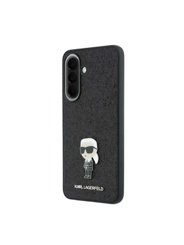 Karl Lagerfeld Karl Lagerfeld Fixed Glitter Metal Ikonik Hátsó Tok Samsung Galaxy A57-hez Black