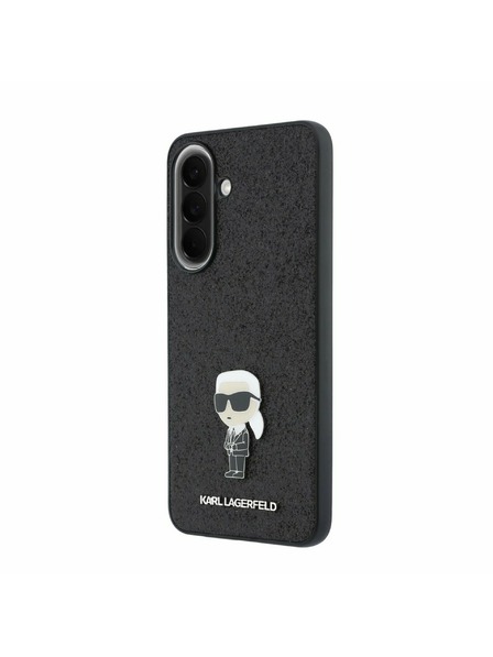 Karl Lagerfeld Karl Lagerfeld Fixed Glitter Metal Ikonik Hátsó Tok Samsung Galaxy A57-hez Black