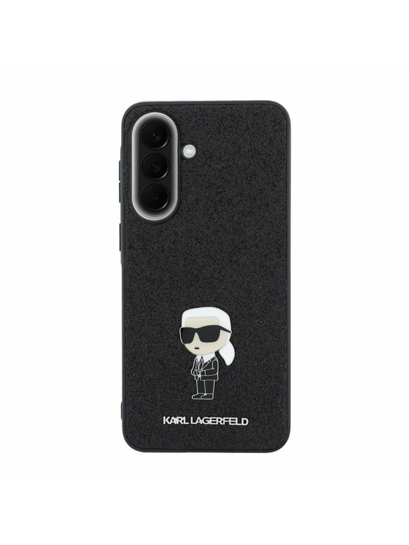 Karl Lagerfeld Karl Lagerfeld Fixed Glitter Metal Ikonik Hátsó Tok Samsung Galaxy A57-hez Black