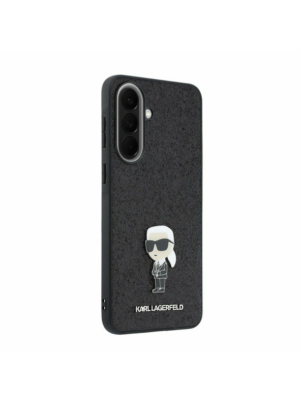 Karl Lagerfeld Karl Lagerfeld Fixed Glitter Metal Ikonik Hátsó Tok Samsung Galaxy A57-hez Black