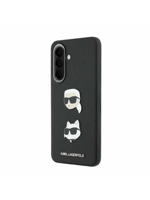 Karl Lagerfeld Karl Lagerfeld Liquid Silicone Metal Karl and Choupette Hátsó Tok Samsung Galaxy A57-hez Black