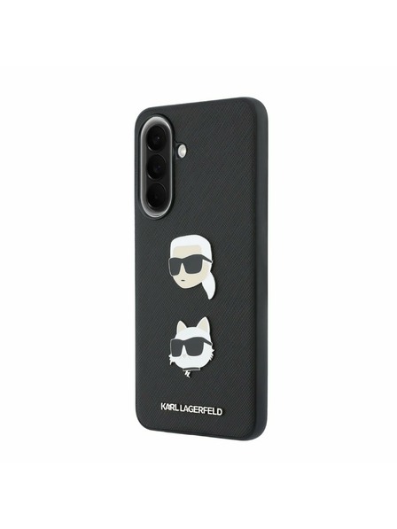 Karl Lagerfeld Karl Lagerfeld Liquid Silicone Metal Karl and Choupette Hátsó Tok Samsung Galaxy A57-hez Black