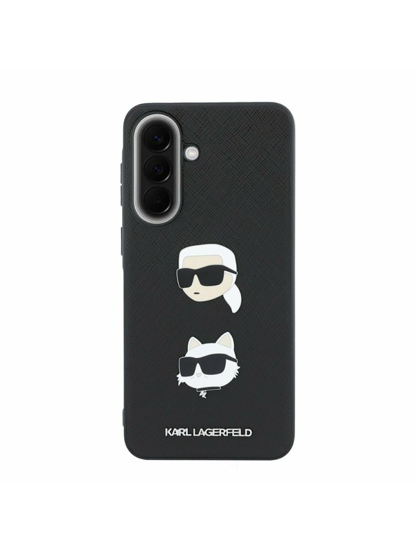 Karl Lagerfeld Karl Lagerfeld Liquid Silicone Metal Karl and Choupette Hátsó Tok Samsung Galaxy A57-hez Black