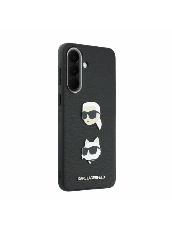 Karl Lagerfeld Karl Lagerfeld Liquid Silicone Metal Karl and Choupette Hátsó Tok Samsung Galaxy A57-hez Black