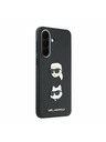 Karl Lagerfeld Karl Lagerfeld Liquid Silicone Metal Karl and Choupette Hátsó Tok Samsung Galaxy A57-hez Black