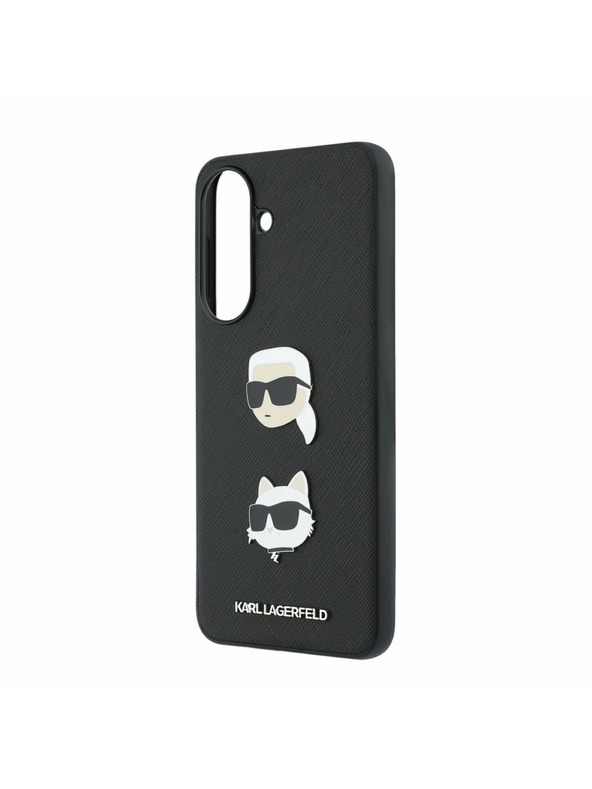 Karl Lagerfeld Karl Lagerfeld Liquid Silicone Metal Karl and Choupette Hátsó Tok Samsung Galaxy A57-hez Black