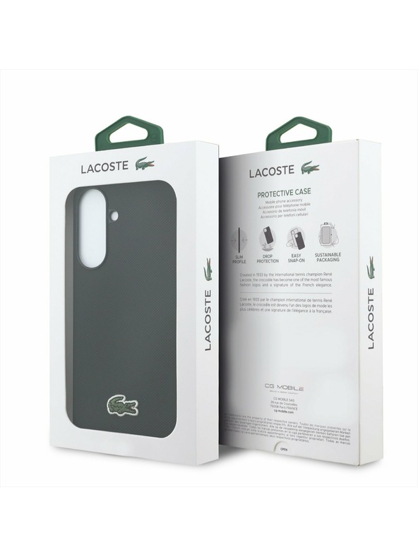 Lacoste Lacoste Iconic Petit Pique Woven Logo MagSafe Hátsó Tok Samsung Galaxy A57-hez Black
