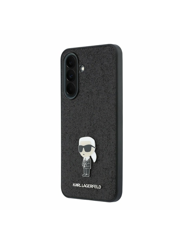 Karl Lagerfeld Karl Lagerfeld Fixed Glitter Metal Ikonik Hátsó Tok Samsung Galaxy A37-hez Black
