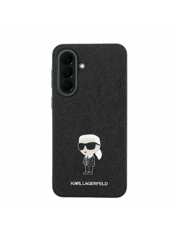 Karl Lagerfeld Karl Lagerfeld Fixed Glitter Metal Ikonik Hátsó Tok Samsung Galaxy A37-hez Black