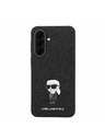 Karl Lagerfeld Karl Lagerfeld Fixed Glitter Metal Ikonik Hátsó Tok Samsung Galaxy A37-hez Black