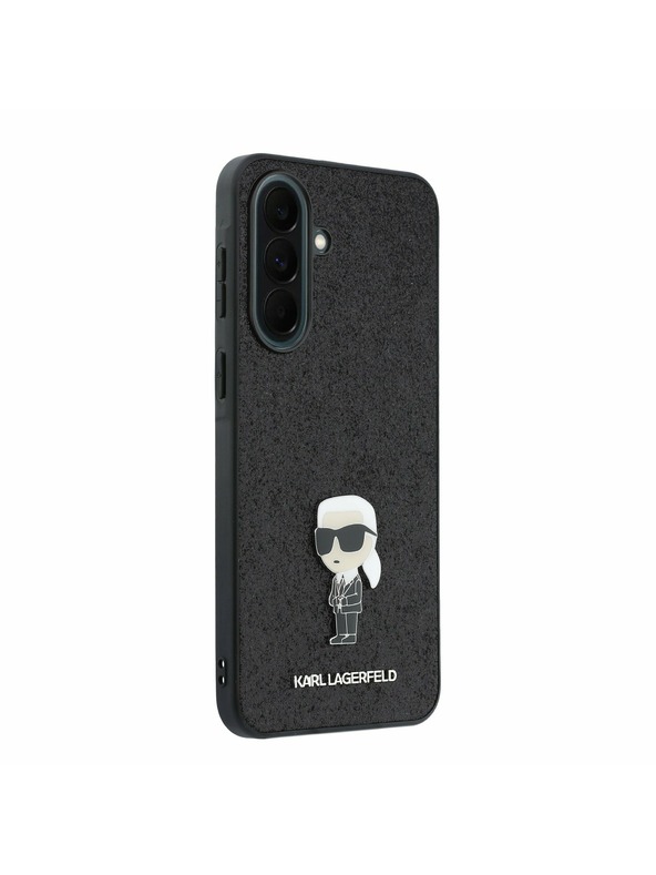 Karl Lagerfeld Karl Lagerfeld Fixed Glitter Metal Ikonik Hátsó Tok Samsung Galaxy A37-hez Black